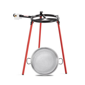 Ecoset: 0138 + Q300 + 3100 (P.pulida 38 cm + quemador 300 mm + patas cuadradas)